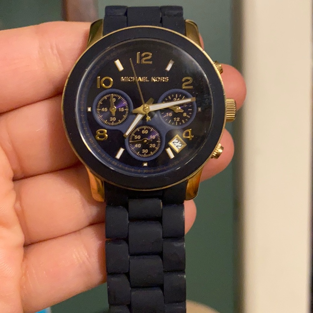 Michael Kors gold/navy watch